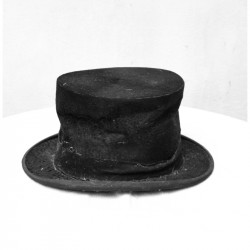 Black Fabric Vintage Top Hat
