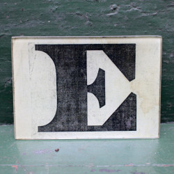 John Derian - Black Letter E