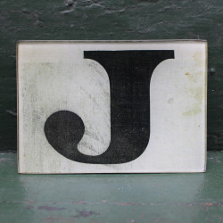 John Derian - Black Letter J