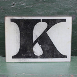 John Derian - Black Letter K