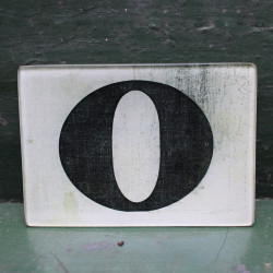 John Derian - Black Letter O