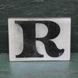 John Derian - Black Letter R