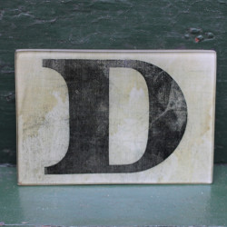 John Derian - Black Letter D