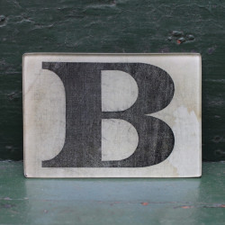 John Derian - Black Letter B