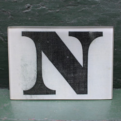 John Derian - Black Letter N
