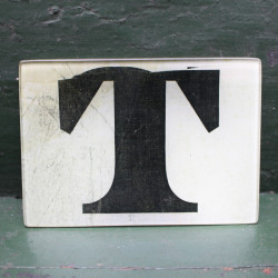 John Derian - Black Letter T