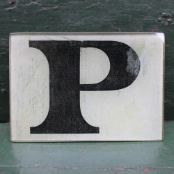John Derian - Black Letter P