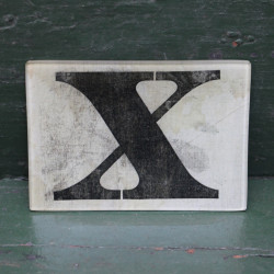 John Derian - Black Letter X
