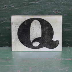 John Derian - Black Letter Q