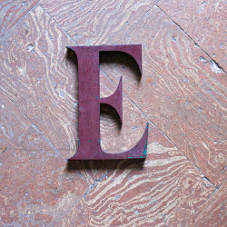 Lettera Vintage E in Metallo