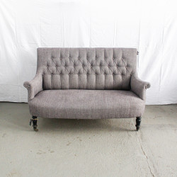 Gray Capitonné Sofa