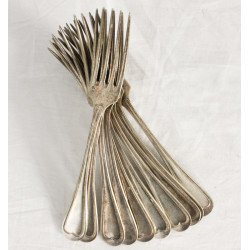 Set of 10 Alpaca Silver Forks